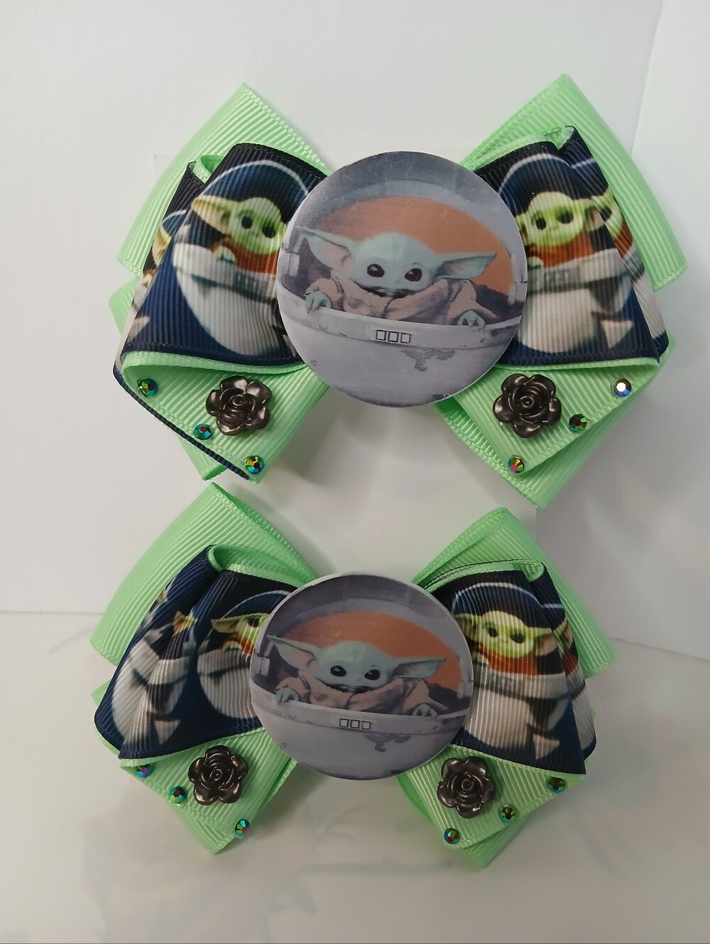 Hair Bows Sey Baby Yoda